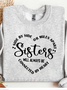 Women Text Letters Crew Neck Casual Spring/Fall Long Sleeve Sweatshirt