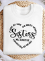 Women Text Letters Crew Neck Casual Spring/Fall Long Sleeve Sweatshirt
