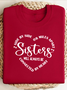 Women Text Letters Crew Neck Casual Spring/Fall Long Sleeve Sweatshirt