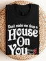 Women's Crew Neck Text Letters Casual Spring/Fall Long Sleeve Sweatshirt
