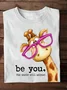 Women Text Letters Long Sleeve Tee T-shirt Crew Neck Casual Spring/Fall Top