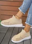 Mesh Fabric Plain Casual Flyknit Sneakers