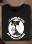 Women's Crew Neck Cat Casual Spring/Fall Cotton Long Sleeve Sweatshirt