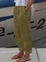 Women's Elastic Waist H-Line Turnip Pants Daily Going Out Pants Casual Cotton Plain Spring/Fall Pants