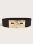 Geometric Hollow Out Metal Buckle Stretch Girdle