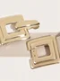 Geometric Hollow Out Metal Buckle Stretch Girdle