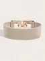 Geometric Hollow Out Metal Buckle Stretch Girdle