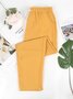 Women's Plain Ankle Pants Elastic Waist Pant Casual Spring/Fall Trousers