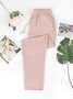 Women's Plain Ankle Pants Elastic Waist Pant Casual Spring/Fall Trousers