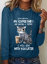 Women's Long Sleeve Blouse Spring/Fall Text Letters Crew Neck Daily Going Out Casual Top