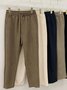Women's Plain Ankle Pants Elastic Waist Pant Casual Spring/Fall Trousers