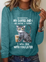 Women's Long Sleeve Blouse Spring/Fall Text Letters Crew Neck Daily Going Out Casual Top