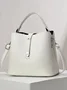 Minimalist Large Capacity Bucket Bag with Detachable Crossbody Strap