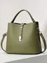 Minimalist Large Capacity Bucket Bag with Detachable Crossbody Strap