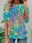 Women's Long Sleeve Tee T-shirt Spring/Fall Floral Jersey Crew Neck Daily Going Out Casual Top