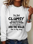 Women's Long Sleeve Blouse Spring/Fall Text Letters Crew Neck Daily Going Out Casual Top