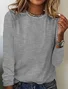 Women's Long Sleeve Tee T-shirt Spring/Fall Striped Crew Neck Daily Going Out Casual Top