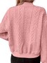 Women Spring/Fall Outerwear Casual Zipper Plain Long Sleeve Jacket