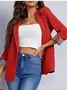 Women's Spring/Fall Outerwear Casual Color Block Long Sleeve Regular Blazer