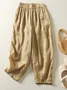 Women's Trousers Daily Going Out Casual Cotton Plain Spring/Fall Pants