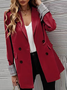 Women's Spring/Fall Outerwear Casual Plain Long Sleeve Regular Blazer