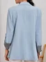 Women's Spring/Fall Outerwear Casual Color Block Long Sleeve Regular Blazer