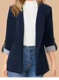 Women's Spring/Fall Outerwear Casual Color Block Long Sleeve Regular Blazer