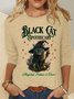 Women's Long Sleeve Blouse Spring/Fall Halloween Jersey Crew Neck Daily Going Out Casual Top
