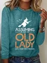 Women's Long Sleeve Tee T-shirt Spring/Fall Halloween Cotton-Blend Crew Neck Daily Going Out Casual Top