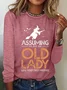 Women's Long Sleeve Tee T-shirt Spring/Fall Halloween Cotton-Blend Crew Neck Daily Going Out Casual Top