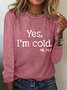 Women's Long Sleeve Blouse Spring/Fall Text Letters Crew Neck Daily Going Out Casual Top