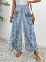Women's Floral Print Long Pant Casual Spring/Fall Trousers
