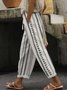 Women's Striped Long Pant Casual Spring/Fall Trousers