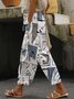 Women's Striped Long Pant Casual Spring/Fall Trousers