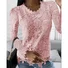 Women's Long Sleeve Blouse Spring/Fall Plain Lace Daily Going Out Casual Top