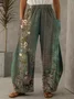 Women's Floral Trousers Straight Pants Daily Going Out Casual Ethnic Spring/Fall Pants