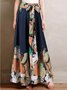 Women's Floral Long Pant Casual Spring/Fall Trousers
