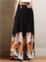 Women's Floral Long Pant Casual Spring/Fall Trousers