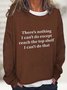 Women's Crew Neck Text Letters Casual Spring/Fall Cotton-Blend Long Sleeve Sweatshirt