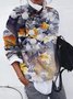 Women's Spring/Fall Ethnic Casual Long Sleeve Crew Neck Yarn/Wool Yarn Blouse