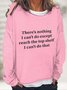 Women's Crew Neck Text Letters Casual Spring/Fall Cotton-Blend Long Sleeve Sweatshirt