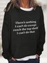Women's Crew Neck Text Letters Casual Spring/Fall Cotton-Blend Long Sleeve Sweatshirt