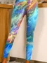 Women's Abstract Casual All Season Long Leggings
