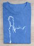 Women's Cat Short Sleeve Tee T-shirt Crew Neck Casual Summer Top