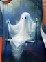 Women's Long Sleeve Tee T-shirt Spring/Fall Halloween Printing Jersey Crew Neck Daily Going Out Vintage Top