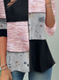 Women Geometric Long Sleeve Tee T-shirt Crew Neck Casual Spring/Fall Top