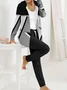 Women's Floral Two-Piece Set Daily Long Sleeve Casual Spring/Fall Top With Pants Matching Set