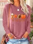 Women's Long Sleeve Blouse Spring/Fall Halloween Jersey Crew Neck Daily Going Out Casual Top