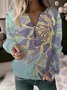 Women's Crew Neck Floral Casual Spring/Fall Long Sleeve Sweatshirt