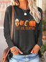 Women's Long Sleeve Blouse Spring/Fall Halloween Jersey Crew Neck Daily Going Out Casual Top